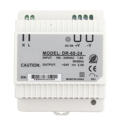 DR-60-24 60W Single Output Din Rail Power Supply For Industrial Control CBK