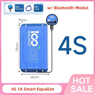 1A 4S Smart Cell Active Balancer Equalizer For LiFePo4/Li-ion/LTO Battery w/ BT