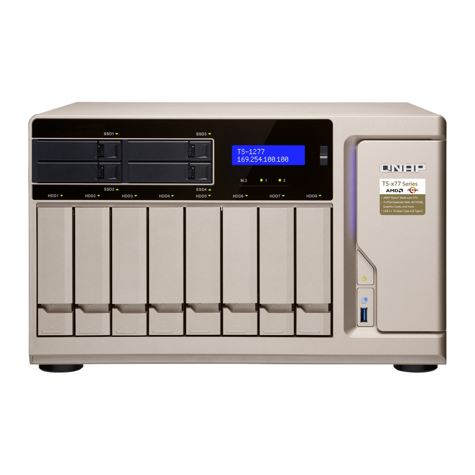 QNAP TS-1277 Ryzen 7 1700 64GB DDR4 GTX 1060 3GB 8x 3.5