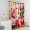 Tyrot Pink Boho Floral Blackout Curtains for Girls Bedroom 84 inch Long 2 Panels Butterfly Botanical Black Out Curtains for Living Room Grommet Thermal Insulated Room Darkening Window Drapes,52Wx84L