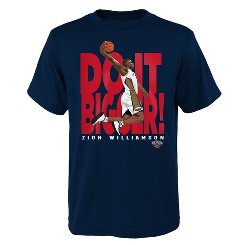 Молодежная футболка Outerstuff Zion Williamson New Orleans Pelicans Do It Bigger