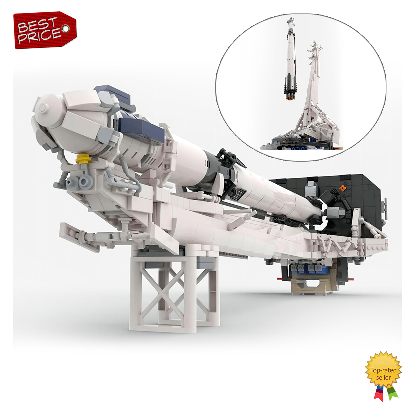 Falcon 9 Transporter Erector Model Building Blocks DIY Set Bricks