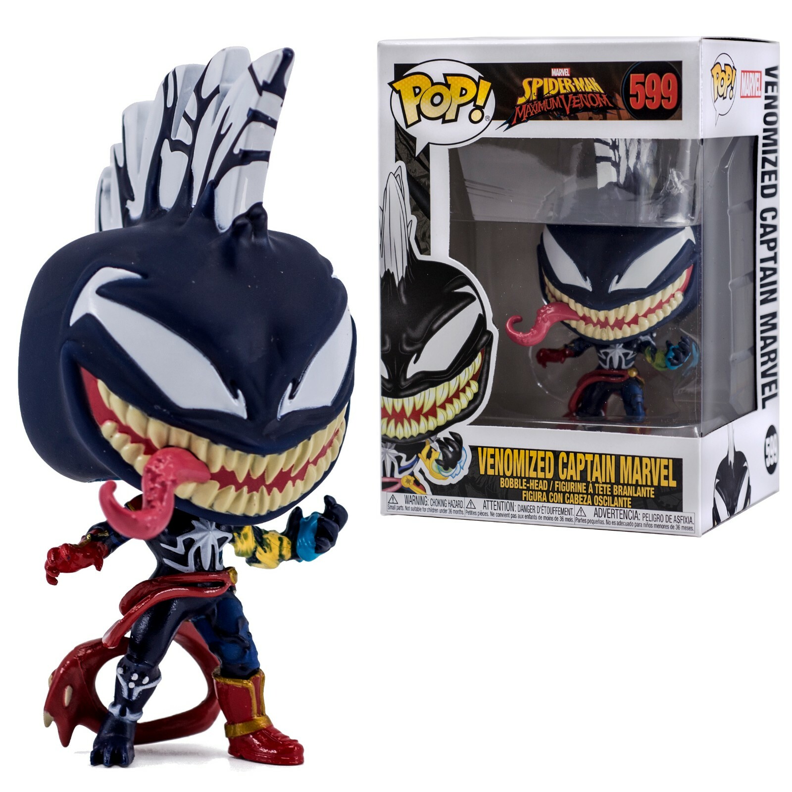 Spider-Man Venomized Captain Marvel Funko Pop #599 Vinyl