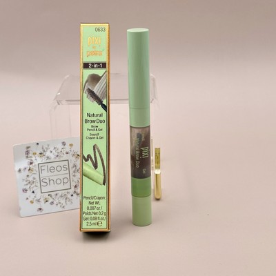 Pixi Natural Brow Duo Deep Brunette - Full Size - 100% Authentic