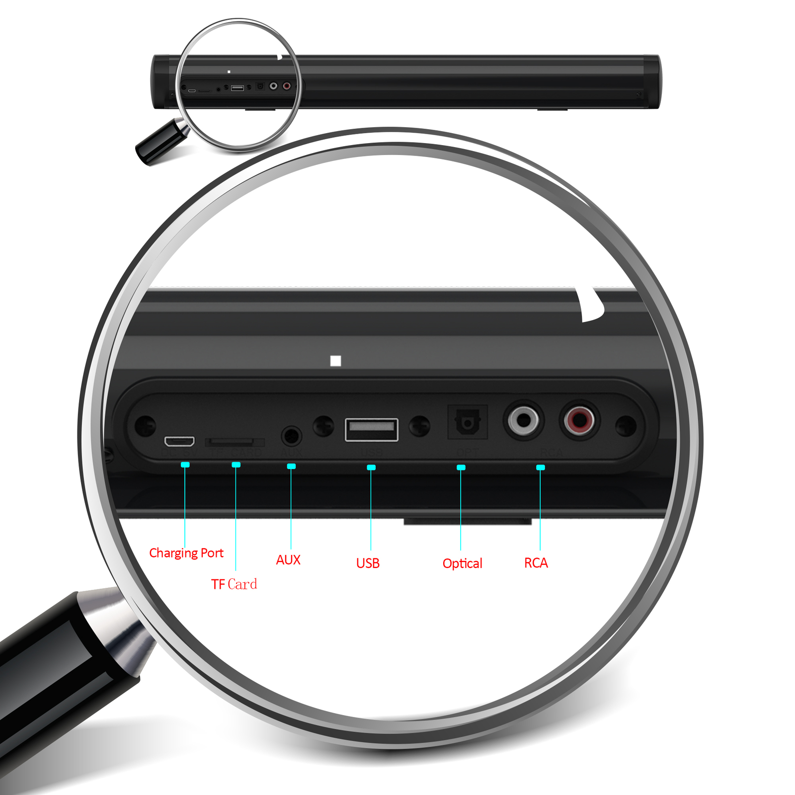 3D Surround Sound Bar Wireless Bluetooth Subwoofer TV Home Theater & Remote USA