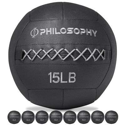 Wall Ball, 6-30 LB - Soft Shell Weighted Medicine Ball with Non-Slip Grip