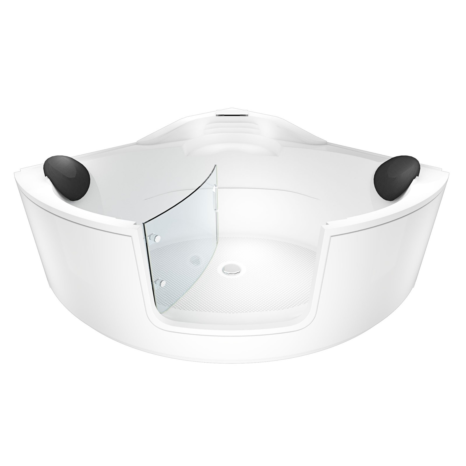 Pool Badewanne Eckwanne Wanne S60 140x140cm mit Tür Walk-in-Pool