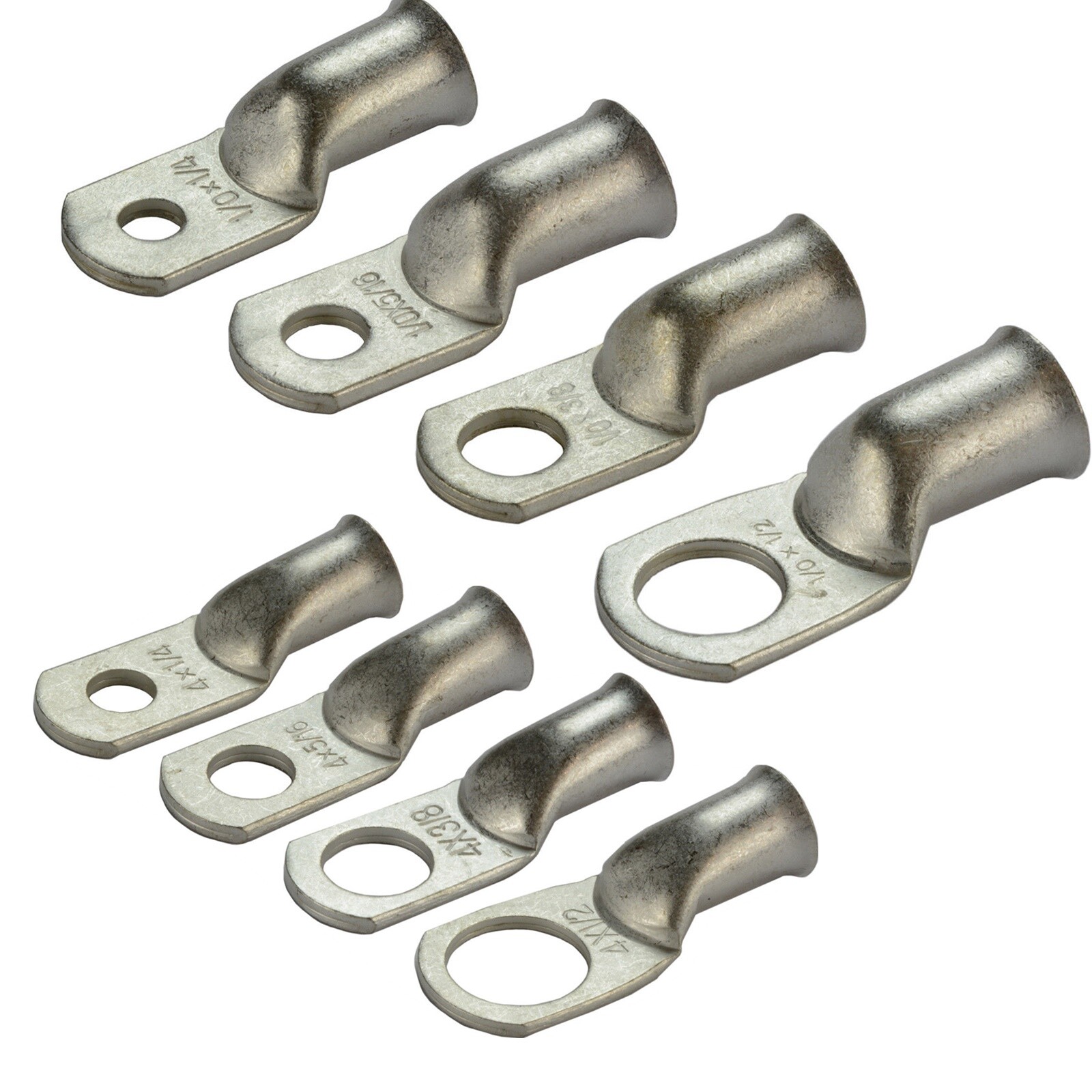 Copper Ring Uninsulated Terminals Lug Bare Battery Welding Cable Wire Connectors