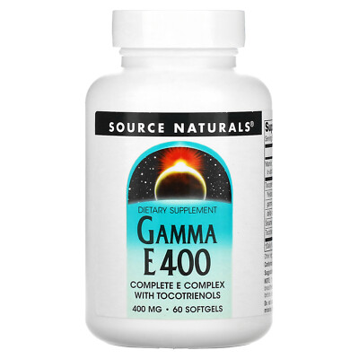 Source Naturals Gamma E 400 Complex 60 мягких капсул без молочных продуктов, без яиц,