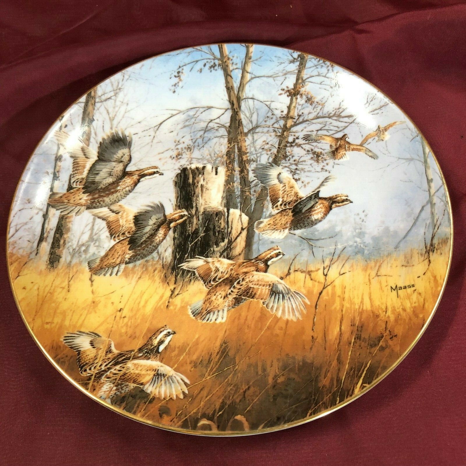 Disturbed  by David Maass Decorator Plate~Game Bird Collection~ Plate # 0092