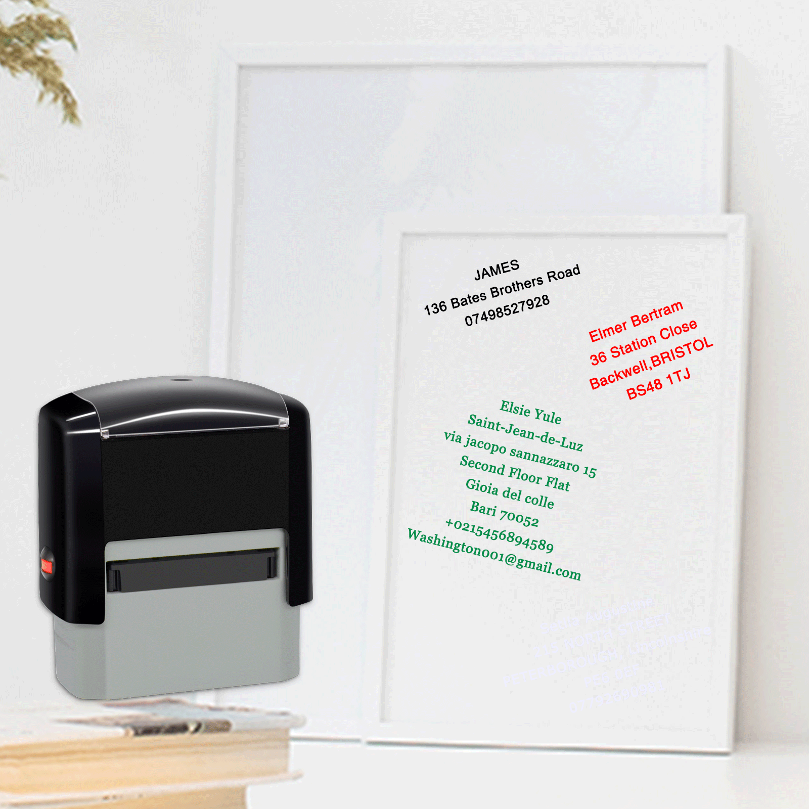 Custom Stamp Self-Inking Personalized Rubber Stamps for Business Up to 8 Lines