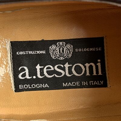 A.TESTONI Size 7.5 Brown Perforated Suede Wingtip Lace Up Shoes A.TESTONI Size 7.5 Brown Perforated Suede Wingtip Lace Up  main image 4