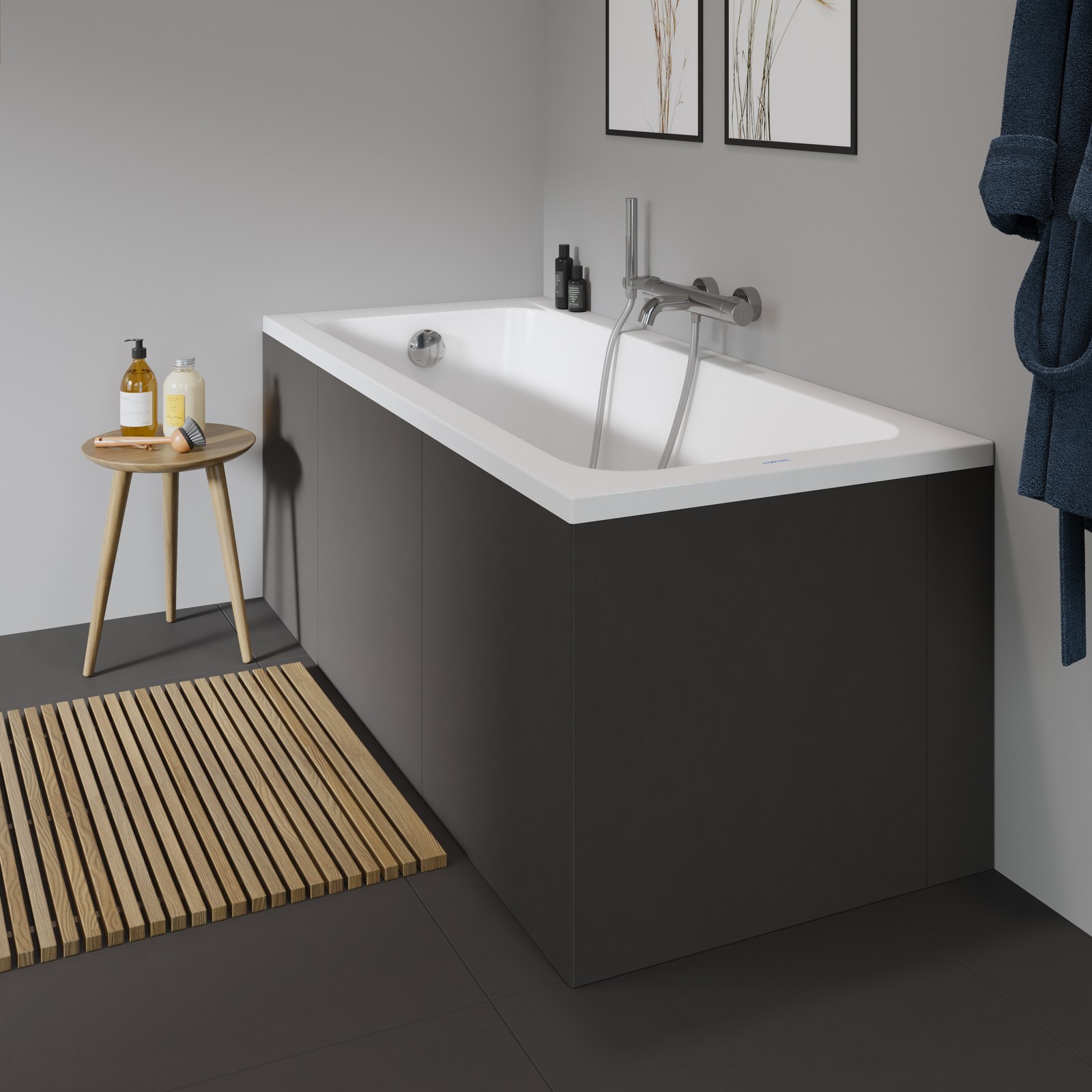 DURAVIT Badewanne D-Code 1600 x 700 mm Weiß Wanne mit Rückenschräge - Bild 3 von 7