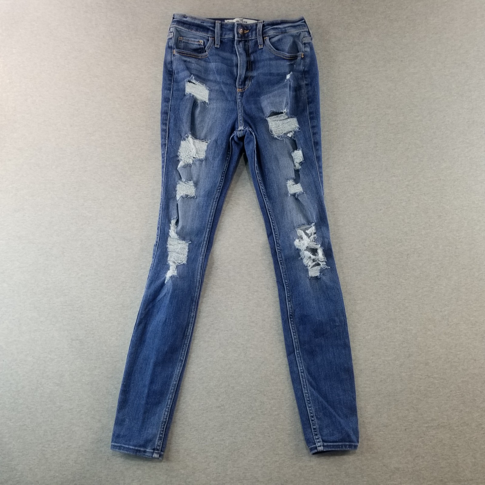 Hollister Jeans Women's Sz 1/25 Curvy High Rise Super Skinny Med Wash Normcore