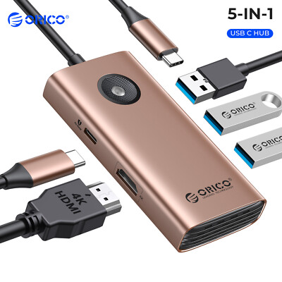 ORICO USB C HUB Docking Station 4K HDMI w/ PD 60W USB 3.0 USB C Dock 5 ports