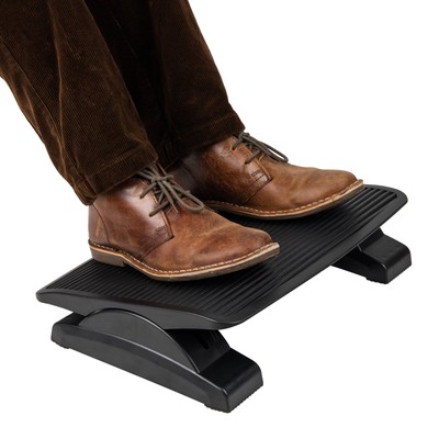 Mind Reader Ergonomic Adjustable Footrest, Black