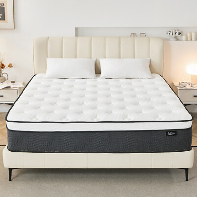 10'' 12'' 14'' Gel Memory Foam Hybrid Queen Mattress Spring Twin Full King in A Box
