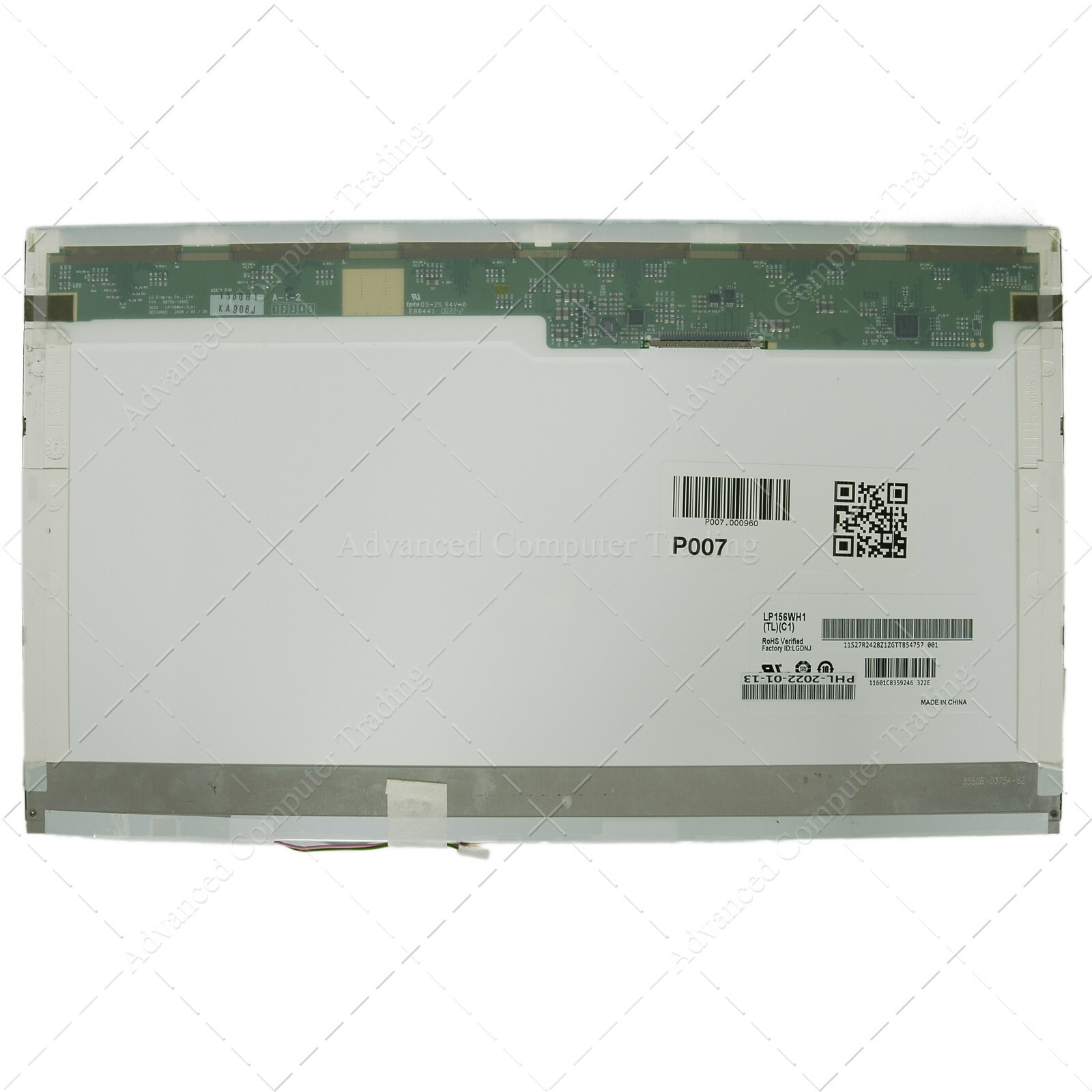 Dalle écran LCD LTN156AT01 D01 15.6 Pouces - Résolution 1366x768 - Neuf Avec Garantie 1 An