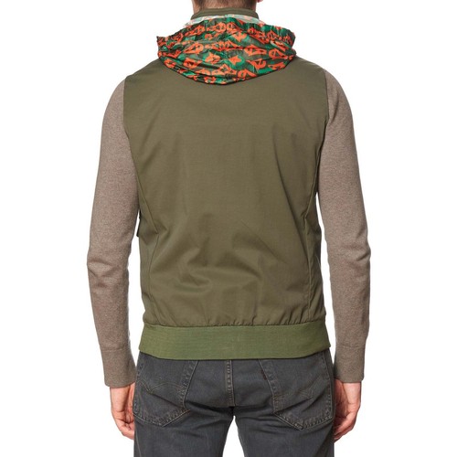 Pre-owned Kired Kiton  "igigi" Olive Green Hooded Packable Vest 50 M