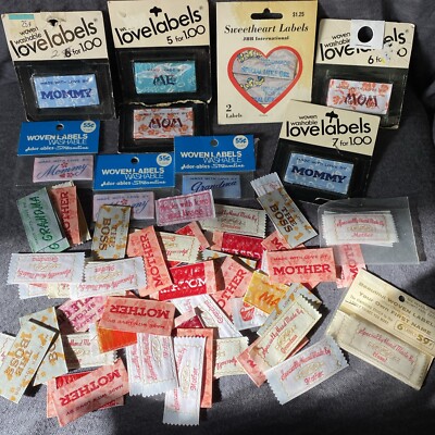Vintage - Mod Lot of Assorted Labels, Clothing Tags