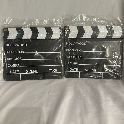 2 Stage Nine Novelty 7 Inch x 8 Inch Hollywood Movie Clapboards