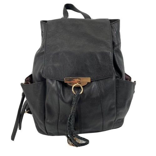Kooba Margot Black Genuine Leather BackPack Sling Purse Shoulder Bag