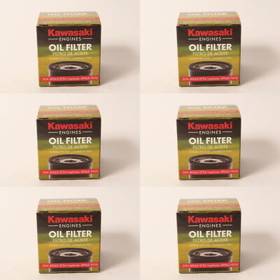 6PK Genuine Kawasaki 49065-0724 Oil Filter Fits 49065-7010 OEM