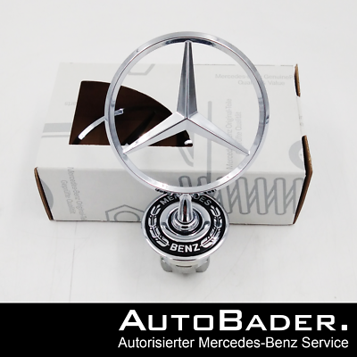 Original Mercedes Stern Motorhaube SCHWARZ 205 212 213 238 221 222  