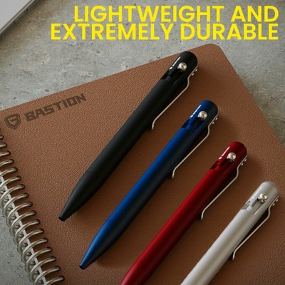 BASTION BOLT ACTION ALUMINUM RED PEN Metal Color Lightweight Tactical Pens NEW