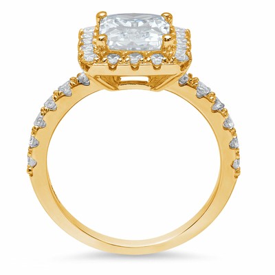 Pre-owned Pucci 3.9 Emerald Round Cut Solitaire Wedding Engagement Bridal Ring 14k Yellow Gold In White/colorless