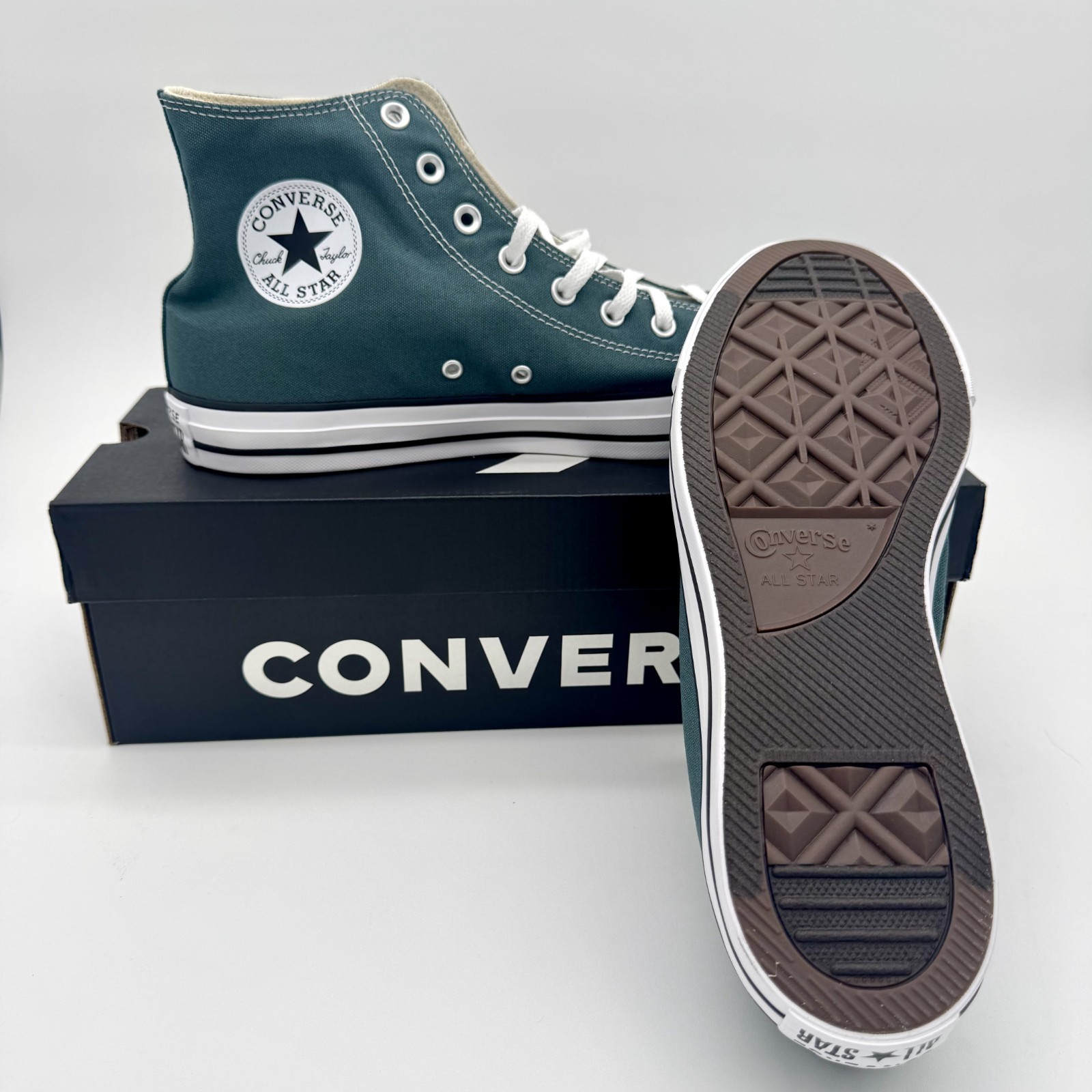 靴 Converse All Star Natura USA Hi Tops CONVERSE ALL STAR US HI 31310290 Forest Green White | eBay