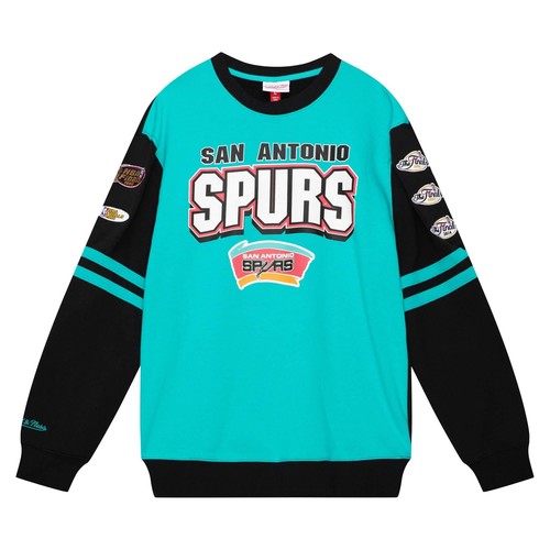 

MITCHELL - NESS NBA ALL OVER CREW 2.0 SAN ANTONIO SPURS, Teal