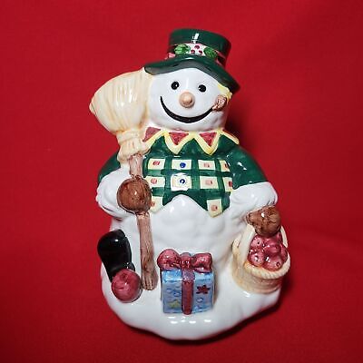 Vintage Frosty the Snowman Musical Box Rotating Ceramic Figurine