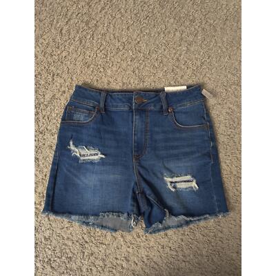 (V) New Maurices Women short jean casual summer high-rise sz 2