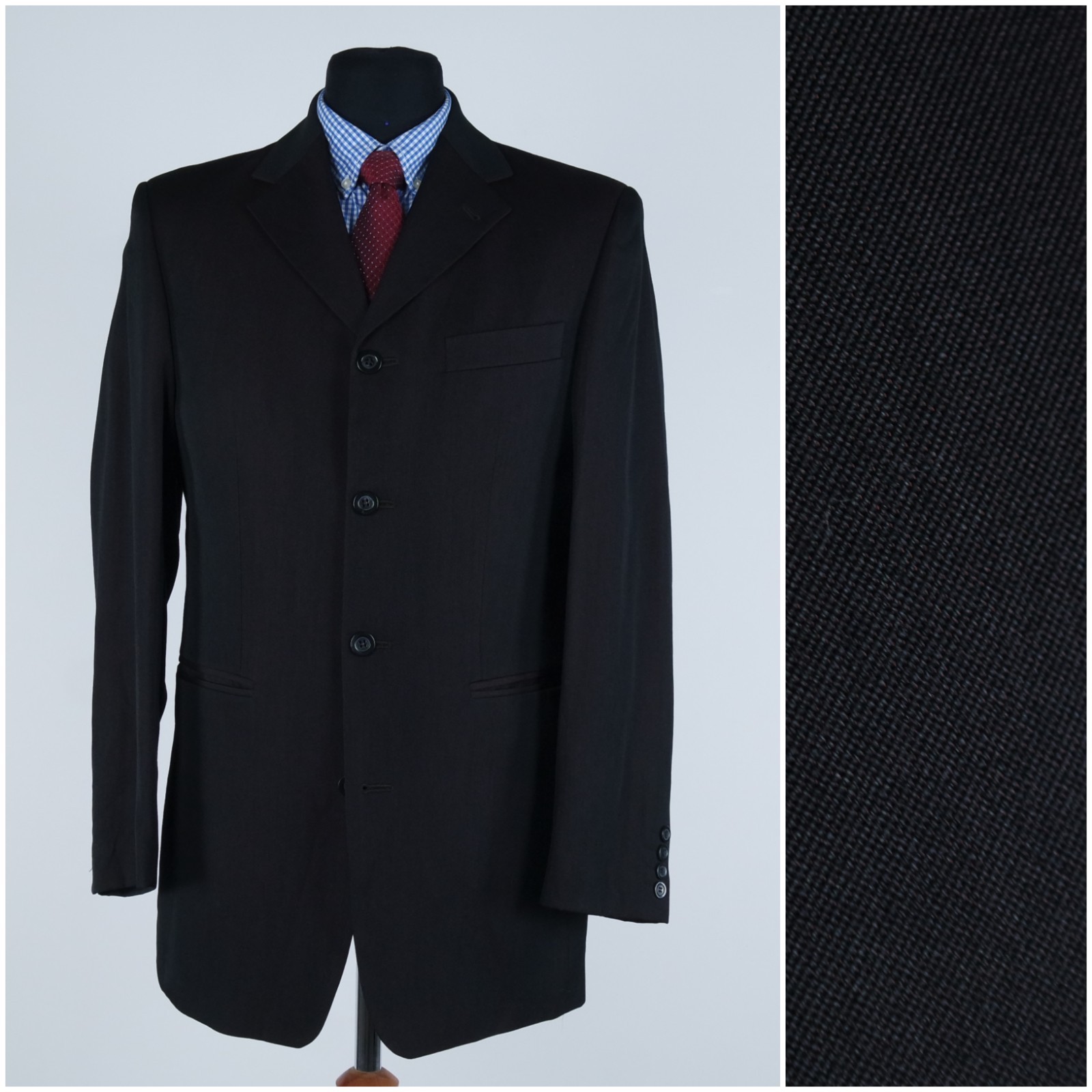 Mens Dark Brown Blazer 40L UK Size ANGELO LITRICO Wool Sport Coat Jacket