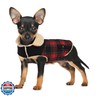Preferhouse Winter Coat for Small and Medium Dogs, Puppy Plaid Jacket, Warm Coat for Cold Weather, Windproof Warm Dog Garments, Pet Thickened Outfits Indoor Outdoor, Red M
