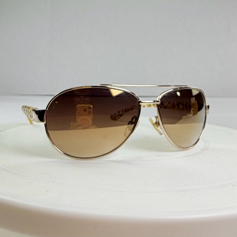 Nine West women’s Aviator Sunglasses Gold Leopard Brown Gradient