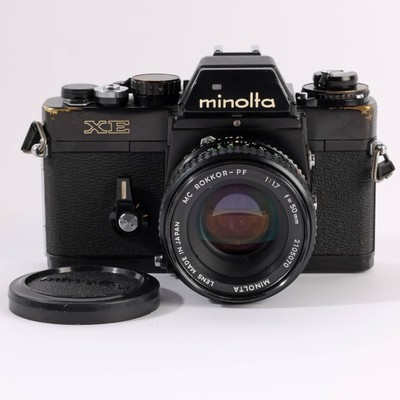 Minolta XE MC Rokkor 1,7/50 analoge Spiegelreflexkamera  SHP 309037