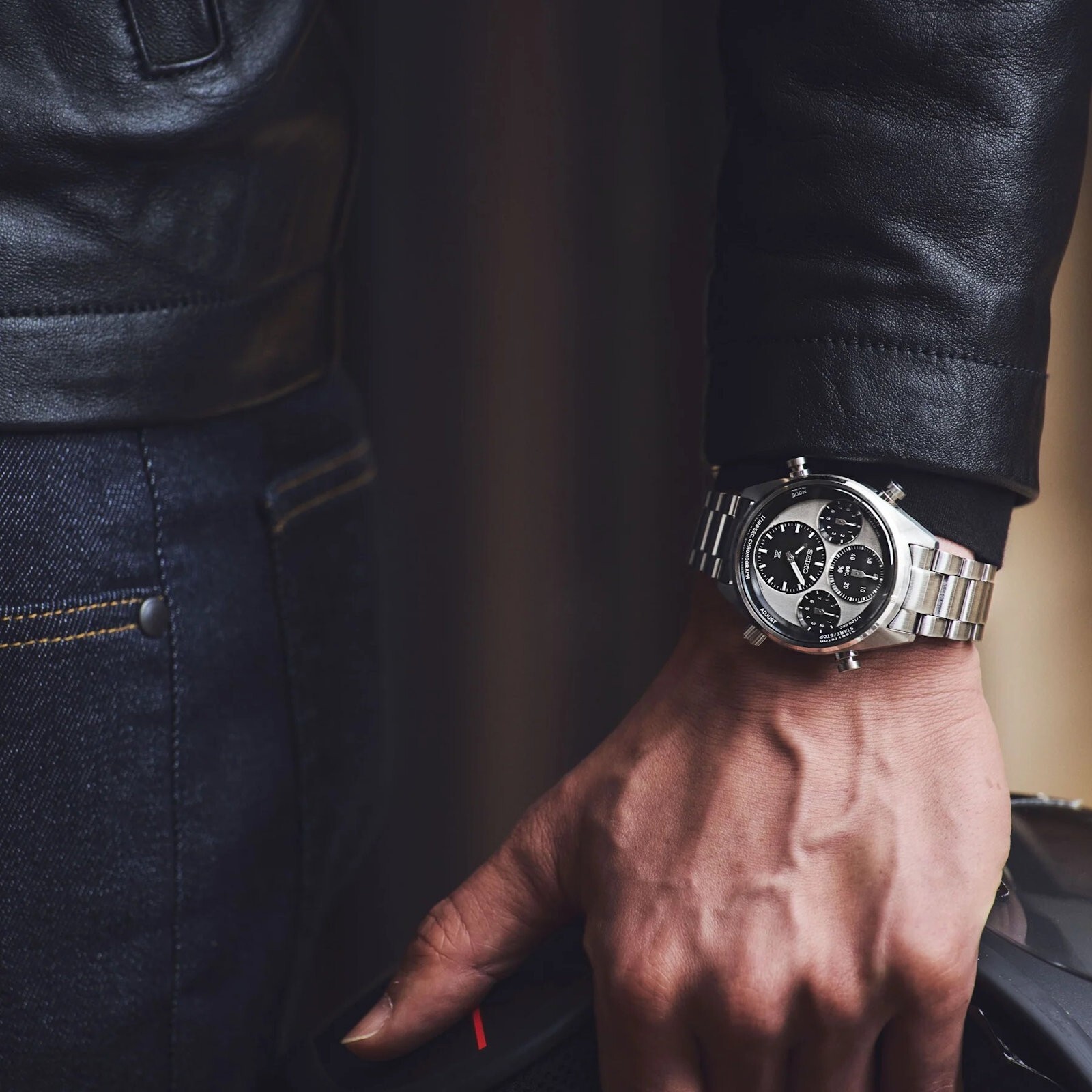 Pre-owned Seiko Prospex Speedtimer Sfj001 White Dial Chronograph Stainless Steel Men Watch