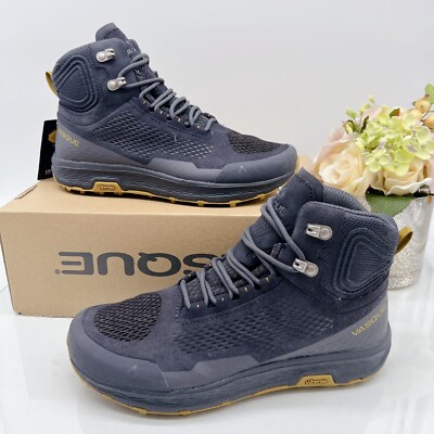 Vasque Breeze LT NTX Mid Top 7446 WATERPROOF Hiking Shoe Ebony/ Black Mens US 7