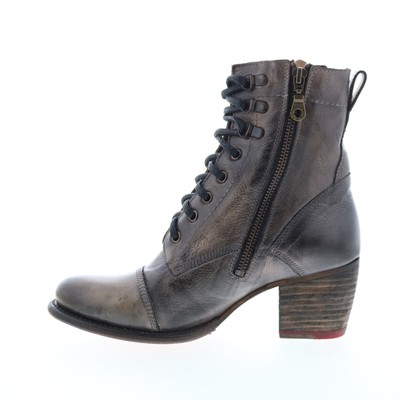 Pre-owned Bed Stu Judgement F385001 Womens Brown Leather Lace Up Casual Dress Boots