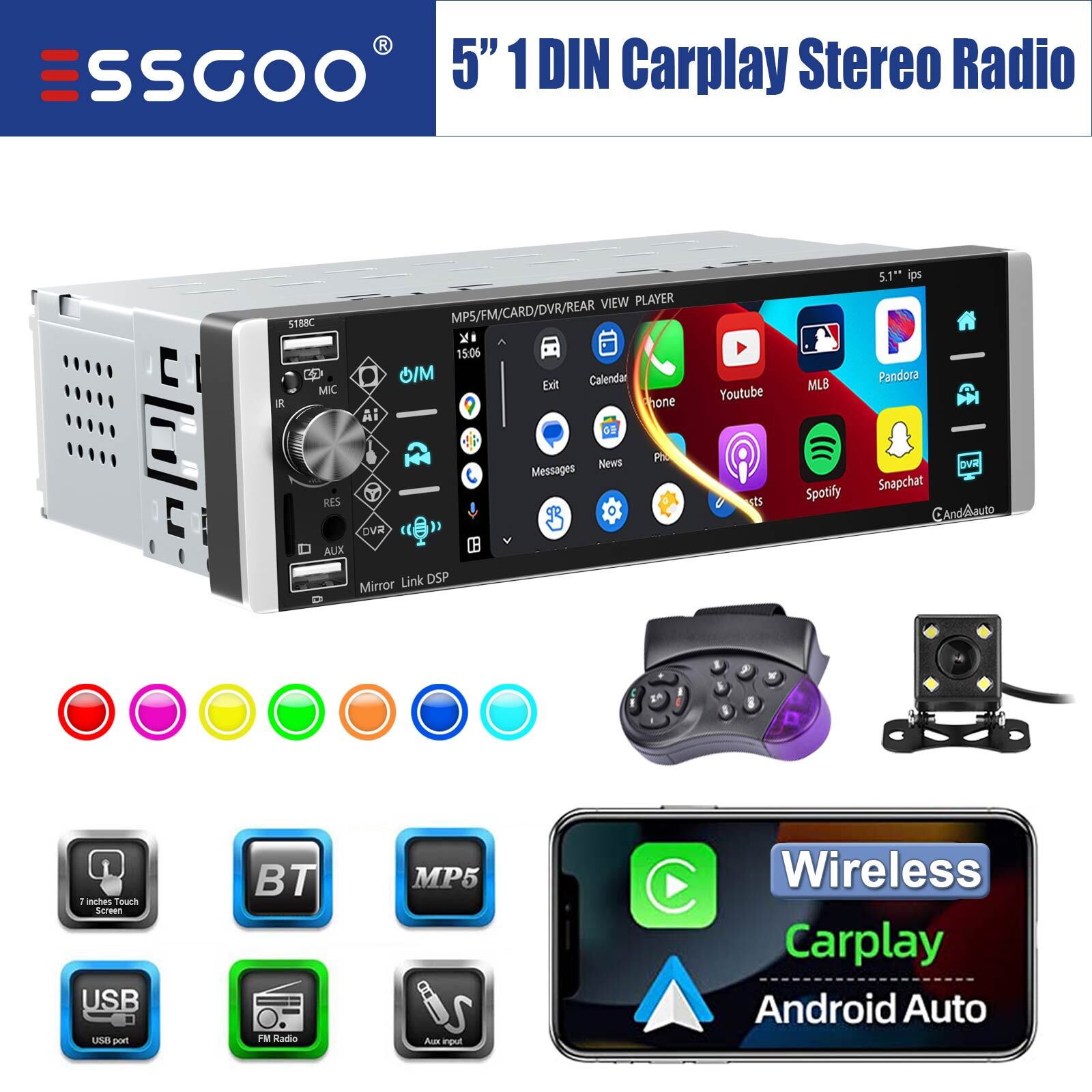 Mp5 Android Auto Bluetooth Ips Screen +camera