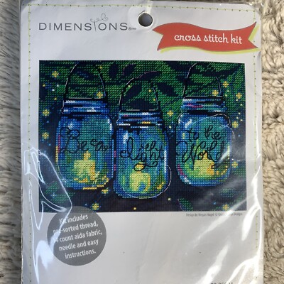 Dimensions Counted Cross Stitch Kit ''Be a Light'' 5''x7'' New