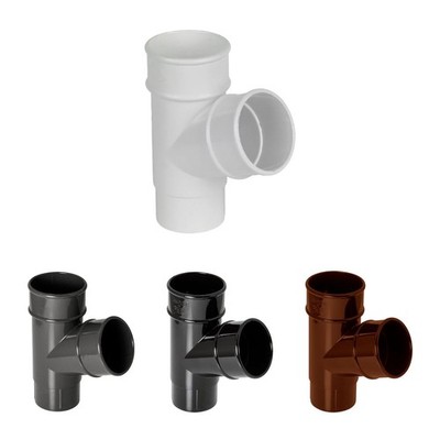 Round UPVC Downpipe Gutter 68mm FloPlast Rainwater PVC Guttering Drainage