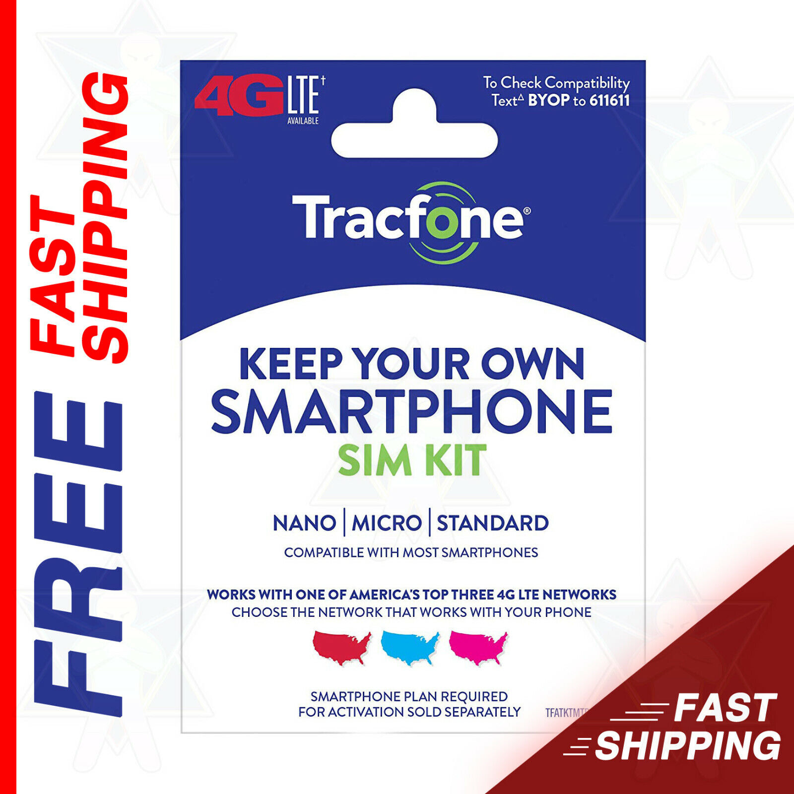 TracFone Bring Your Own Phone SIM Activation Kit 