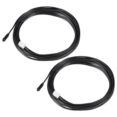 2pcs 10K NTC Temperature Sensor Probe 6.6ft Digital Thermometer Extension Cable