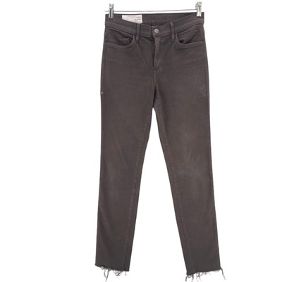 imogene + willie Imogene Slim Slate Brown Stretch Jeans Frayed Hem Size 27 R