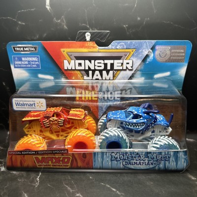 Spinmaster Monster Jam Fire & Ice Max D & Monster Mutt Dalmatian