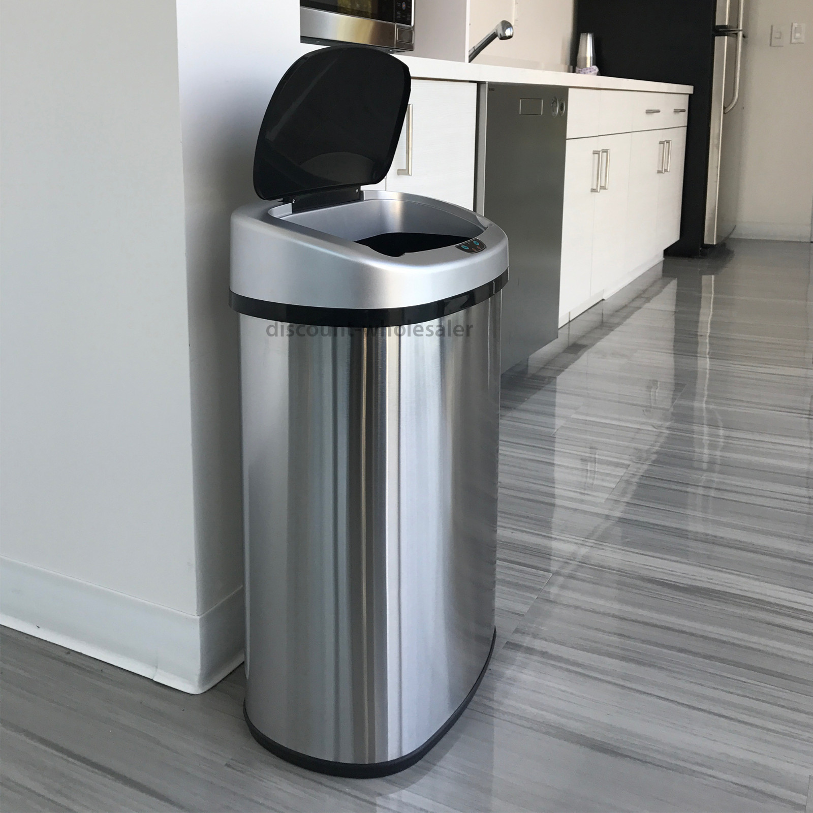 13-Gal. Stainless Steel Trash can