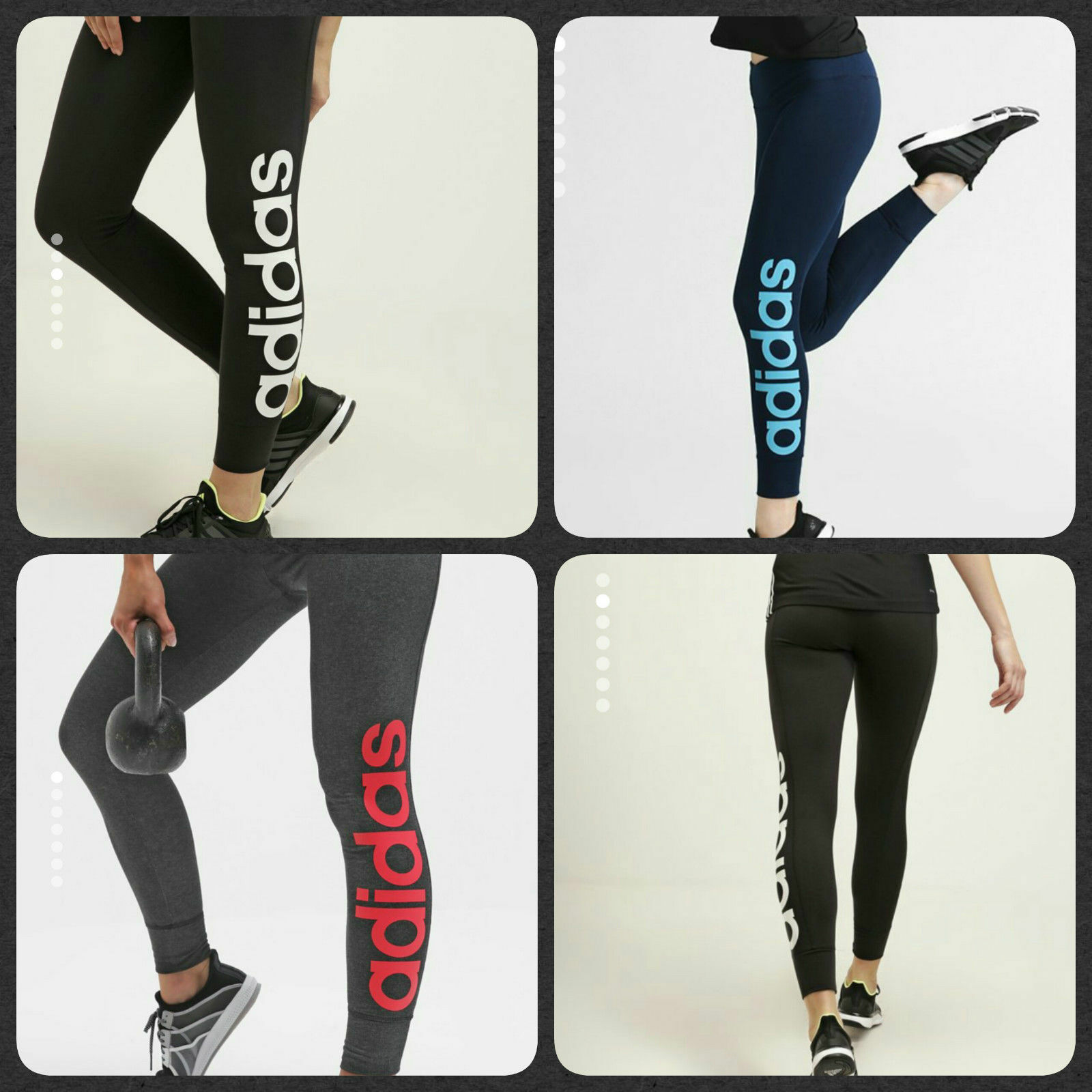 ADIDAS PERFORMANCE ESSENTIALS WOMEN'S LINEAR LOGO TIGHTS BNWT | eBay UK